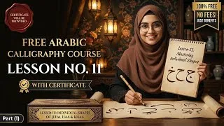Thumbnail: Free Arabic Calligraphy Course | Lesson 11: Mastering Jeem, Haa & Khaa (Part 1)