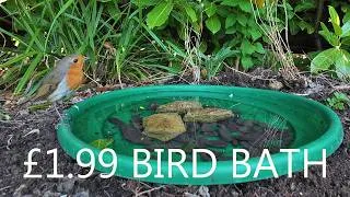 Thumbnail: £1.99 Bird Bath Proves Popular with Garden Birds
