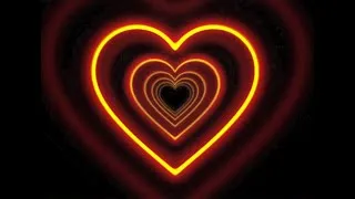 Thumbnail: Neon Heart Tunnel | Orange Heart Background Video Loop | Love Wallpaper