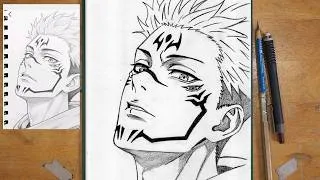 Thumbnail: How to Draw Sukuna Step by Step | Jujutsu Kaisen Drawing Tutorial