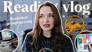 Thumbnail: Get in loser we're doing a readathon 🐇✨ | Sunrise on the Readathon vlog #1 📚🏹🌊