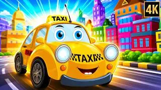 Thumbnail: Wheels On The Taxi + More Vehicle Nursery Rhymes | Fun Songs for Kids