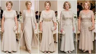 Thumbnail: Oatmeal Beige Wedding Outfits: Formal Dresses That Make Every Mom Look Effortlessly Chic