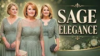 Thumbnail: Dried Sage Evening Gowns: Dreamy Wedding Dresses for Moms
