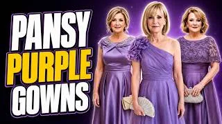Thumbnail: Pansy Purple Silhouettes: Formal Gowns for the Modern Mother of the Bride