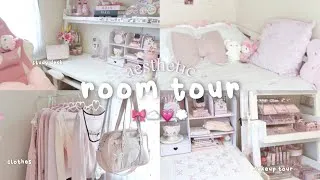 Thumbnail: my room tour 🎀 aesthetic pinterest vibes, makeup, skincare & cute clothes