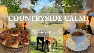Thumbnail: Slow Living in the English Countryside🫖🕯️| Nature, Tea Rituals, Blueberry Rolls & Cottagecore Living