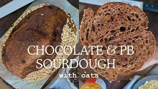 Thumbnail: The Most ADDICTIVE Chocolate Peanut Butter Oat Sourdough I've Ever Made 🍫🥜