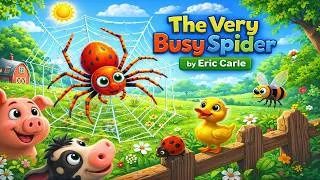 Thumbnail: The Very Busy Spider! 🕷️ Story Time for Kids | Animal Sounds | Bedtime Read Aloud | Eric Carle