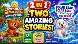 Thumbnail: Brown Bear, Brown Bear + Polar Bear, Polar Bear 🐻‍❄️ | 2 in 1 Read Aloud Bedtime Stories for Kids
