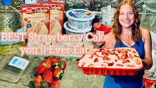 Thumbnail: BEST Strawberry Cake with Cool Wip Frosting ￼