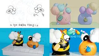 Thumbnail: [behind the scenes] 3D Honeybee mukbang EP 6 | MYGAMETOON #pou #emoji