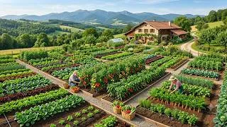 Thumbnail: A Beautiful Day in the World's Most Beautiful Garden🌾Harvesting and Caring for Vegetables