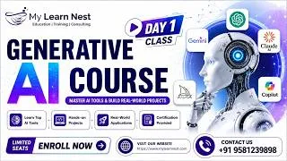 Thumbnail: Generative AI Training Class 1 | Introduction to Gen AI & AI Tools | My Learn Nest