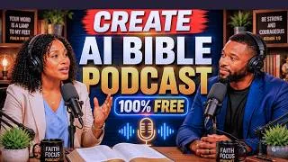 Thumbnail: How to Create Faceless Bible Podcast Videos with 100% Free AI Tools (Step-by-Step)