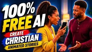 Thumbnail: How to Create Christian Animated Stories with FREE AI (Complete Beginner Guide)