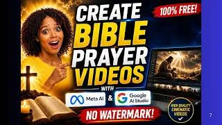 Thumbnail: How To Generate Bible Prayer Videos with Meta AI & Google AI Studio (No Watermark)