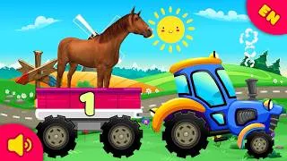 Thumbnail: Learn numbers 1 through 5 with farm animals  The blue tractor brings the animals