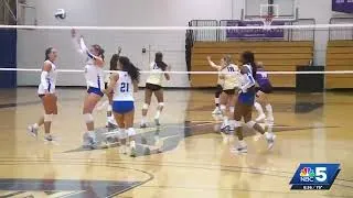 Thumbnail: Saint Michael's Volleyball takes down Assumption in four sets