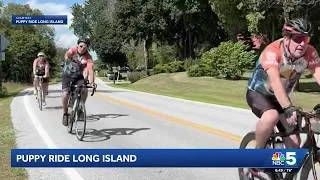 Thumbnail: Three-day Vermont ride honors personal mission and supports guide dogs