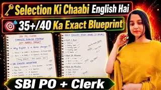 Thumbnail: SBI PO & Clerk English Strategy 2026 🔥 | 35+/40 Blueprint | Pre + Mains
