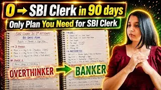 Thumbnail: Zero to SBI Clerk in 90 Days 🔥 SBI Clerk 2026 Complete Study Plan for Beginners