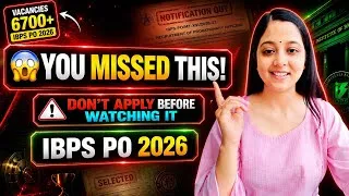 Thumbnail: 😱 You Missed These 3 Changes | Don't fill your form before watching this🔥/ IBPS PO 2026