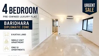 Thumbnail: 4 Bedroom Pre-owned Luxury Flat Sale in Baridhara Diplomatic Zone | Affordable Price | Urgent