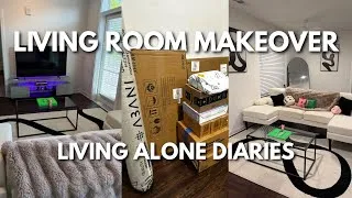 Thumbnail: LIVING ROOM MAKEOVER | Decorate with me + Building new furniture 🪞🏡
