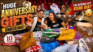 Thumbnail: 10th years marriage anniversary huge gift unboxing 🎁