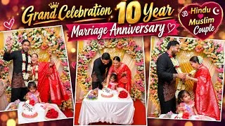 Thumbnail: Grand 10th Anniversary Celebration of Hindu Muslim couple🥳❤️
