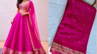 Thumbnail: Lehenga Cutting and Stitching Step by Step ll Lehenga Cutting for Old Saree ll Cutting and Stitching