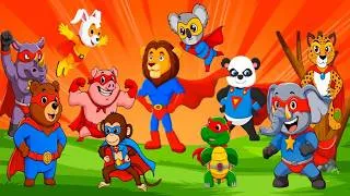 Thumbnail: Superhero Animal Sounds Song | Animal Sounds Song For Kids | Nursery Rhymes Song For Kids