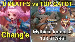 Thumbnail: I DESTROYED The Top Malaysia Gatotkaca with 0 Deaths | Chang'e Mythical Immortal 133 Stars | MLBB