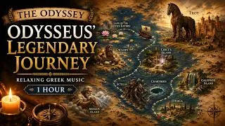 Thumbnail: 🗺️ Relaxing Greek Music | The Odyssey Map & Journey of Odysseus (1 Hour)