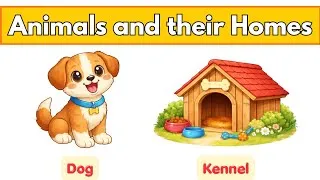 Thumbnail: Animals and their Homes | Kids learning videos | Learning videos for kids | English vocabulary