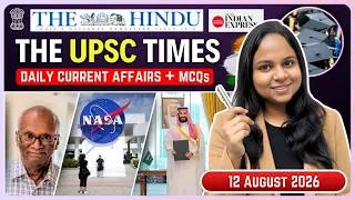 Thumbnail: 12 August 2026 | THE HINDU Newspaper Analysis | 12th August  Current Affairs | Editorial Analysis
