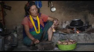 Thumbnail: Cooking buffalo meat curry in the villagellRuralvillagelife