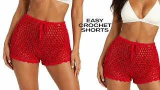 Thumbnail: Easy crochet mesh shorts | beginner crochet project tutorial 