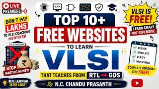 Thumbnail: Don’t Buy VLSI Courses in 2026 ❌| Top 11 FREE  VLSI Websites That Teach Everything (RTL to GDS Flow)