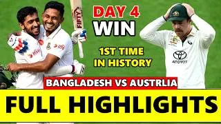 Thumbnail: Bangladesh vs Australia 1st Test Match Day 4 Highlights 2026 | BAN VS AUS Highlights