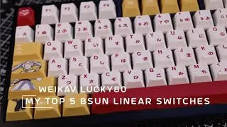 Thumbnail: 5 Different Bsun Linear Switches on Lucky80 | Sound Test and Comparison.