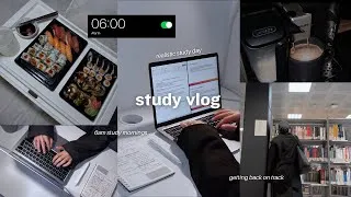 Thumbnail: study vlog | getting my life together, realistic study day, 6am mornings