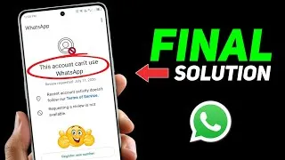 Thumbnail: Whatsapp Ban New Solution 2026 ✅(100% Working) || This account can't use Whatsapp New Solution 2026