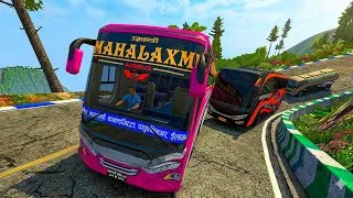 Thumbnail: Bus Simulator Indonesia Driving Experience - Mahalaxmi Bus vs Deadly Curves - Android Gameplay 