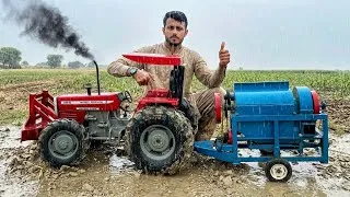 Thumbnail: Don't Miss This! World's Smallest Working MF 385 Tractor & Mini Thresher Machine 3