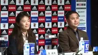 Thumbnail: Press Conference 記者会見 Tokyo January 11, 2012 - Homare Sawa, Norio Sasaki - Pt.2