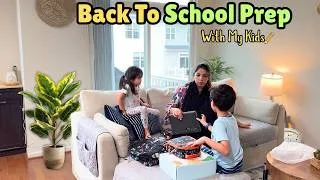 Thumbnail: Busy Mom Back To School Prep With My Kids 2026 | Target Haul + Organizing 🖍🚌