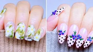 Thumbnail: Cute Floral & Polka Dot Nails 🌸 Elegant Korean Nail Art Ideas That Look Soft & Super Pretty ✨💅