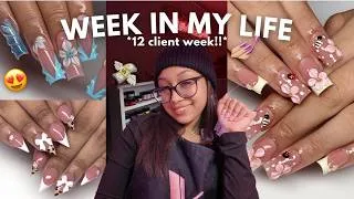 Thumbnail: week in my life as a teen nail tech *12 clients* 💅🏼💸